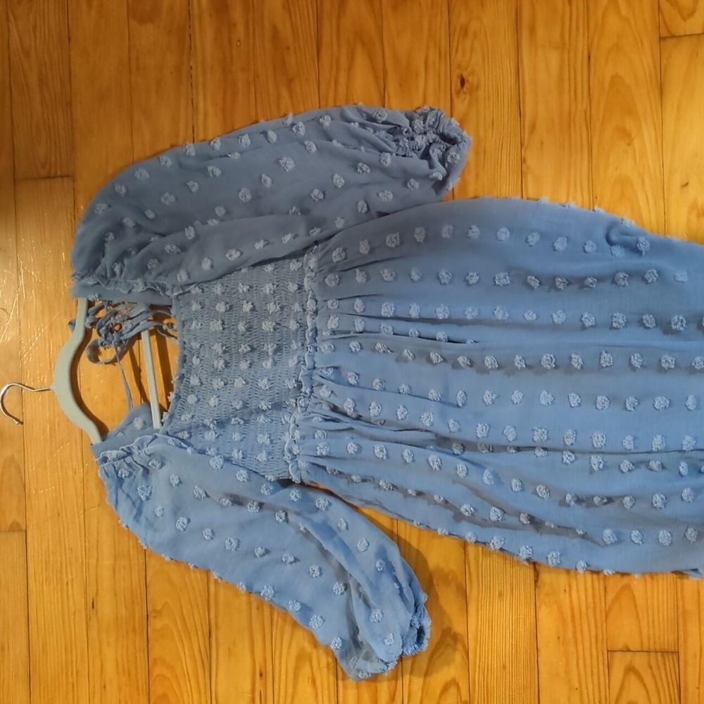 blue swing dress